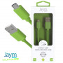 CABLE USB VERS MICRO-USB 1.5M 2.4A VERT - JAYM® COLLECTION POP