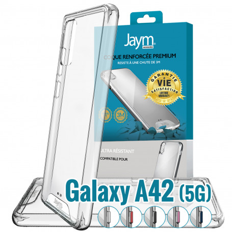 Verre trempe et Coque Carbone pour Samsung Galaxy A42 5G [2+1]