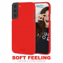 COQUE PREMIUM SOFT FEELING COMPATIBLE SAMSUNG GALAXY S21 FE ROUGE