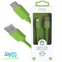 CABLE USB VERS TYPE-C 1.5M 3A VERT - JAYM® COLLECTION POP