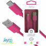 CABLE USB VERS TYPE-C 1.5M 3A ROSE - JAYM® COLLECTION POP
