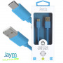 CABLE USB VERS TYPE-C 1.5M 3A BLEU - JAYM® COLLECTION POP