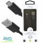 CABLE USB VERS MICRO-USB 1.5M 2.4A NOIR - JAYM® COLLECTION POP