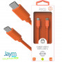 CABLE USB-C VERS TYPE-C 1.5M 3A ORANGE - JAYM® COLLECTION POP