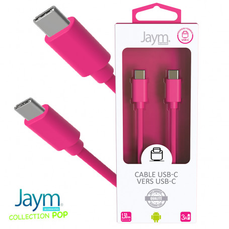 Câble USB-C rose 6 pi, paquet de 2 câbles USB à USB-C Câble 3 A à  chargement rapide de type C Câble de données tressé pour Samsung