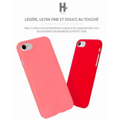 Coque iPhone 13 Mini silicone couleur Rouge 