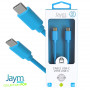 CABLE USB-C VERS TYPE-C 1.5M 3A BLEU - JAYM® COLLECTION POP