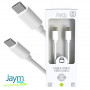 CABLE USB-C VERS TYPE-C 1.5M 3A BLANC - JAYM® COLLECTION POP