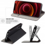 ETUI FOLIO STAND MAGNETIQUE NOIR COMPATIBLE SAMSUNG GALAXY XCOVER 5 - JAYM®