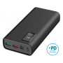 BATTERIE DE SECOURS USB-C POWER DELIVERY 20 000 MAH NOIRE 2 USB-A OUT + 1 USB-C IN/OUT + 1 MICRO-USB IN - PLATINET