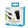 PACK CHARGEUR VOITURE 2 USB 12W 12-24V + CABLE USB VERS TYPE-C 1M NOIRS - JAYM®